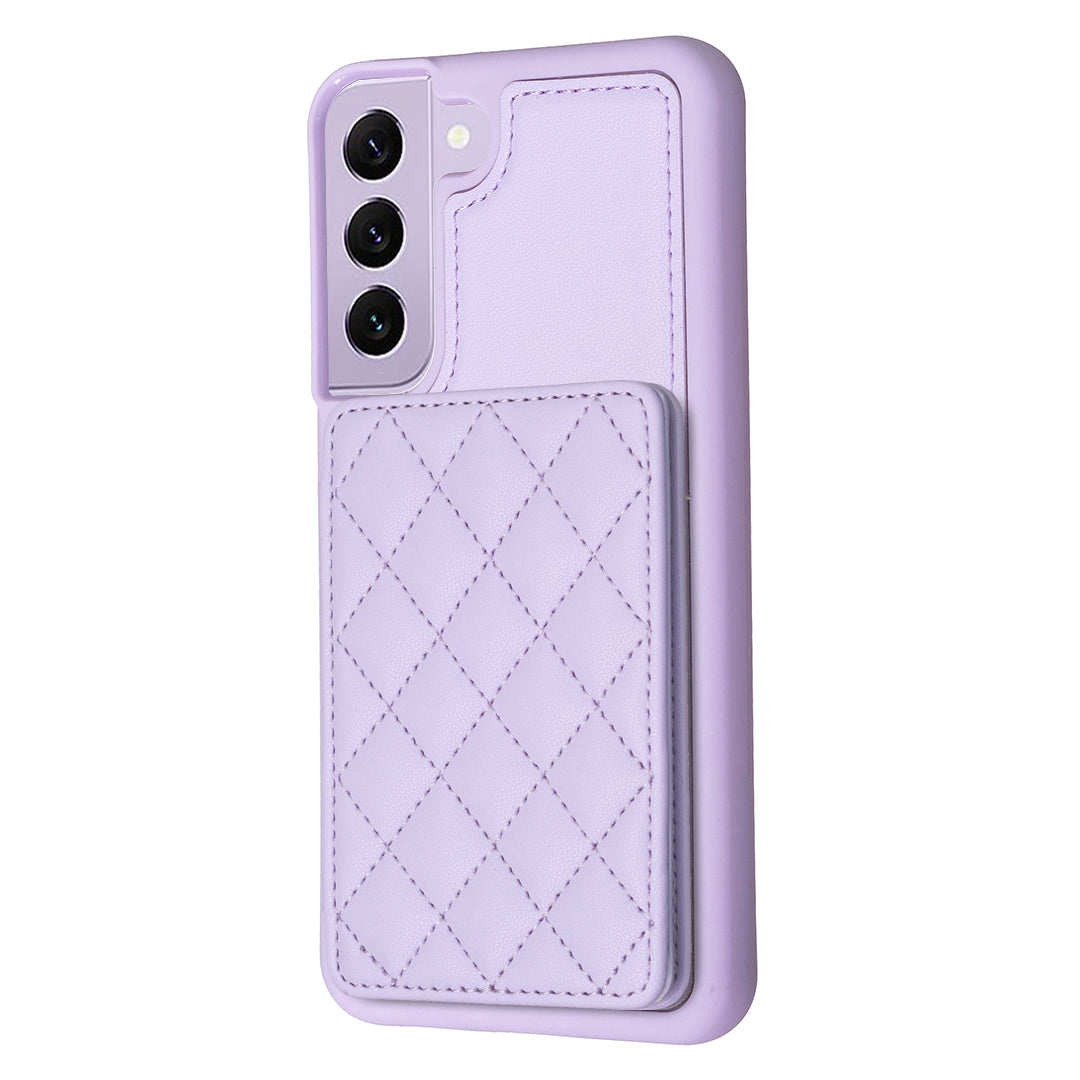 BF25 For Samsung Galaxy S21 FE 5G Anti-drop Leather Coated TPU Cover Phone Case with Card Holder Kickstand BF25 For Samsung Galaxy S21 FE 5G Anti-drop Leather Coated TPU Cover Phone Case with Card Holder Kickstand